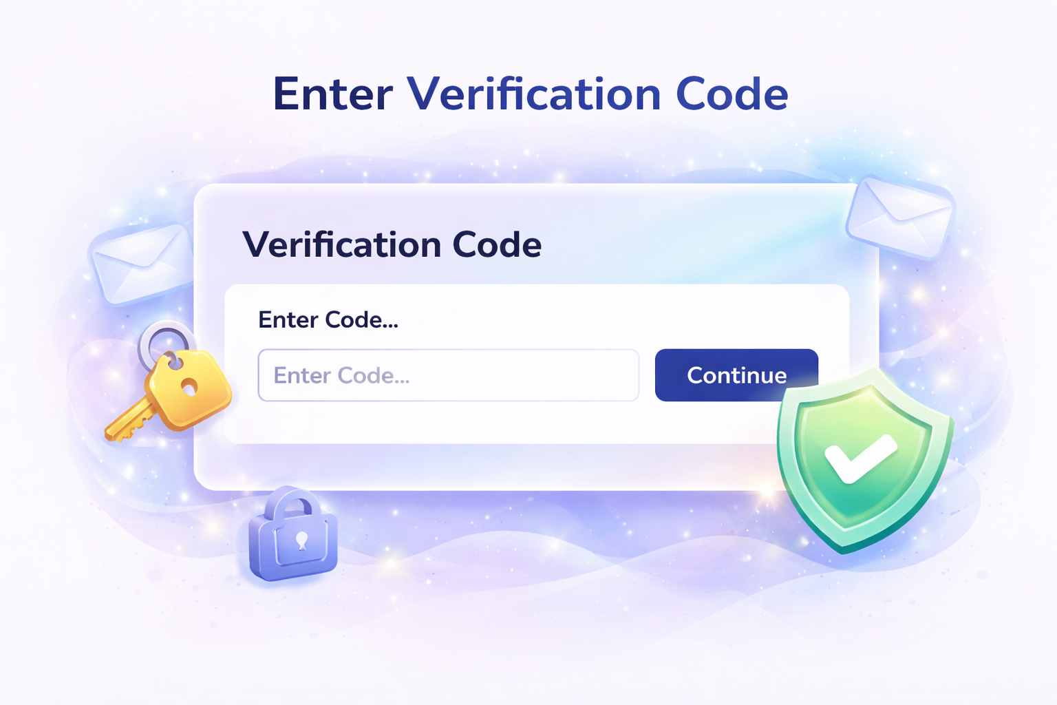 Enter verification code form illustration